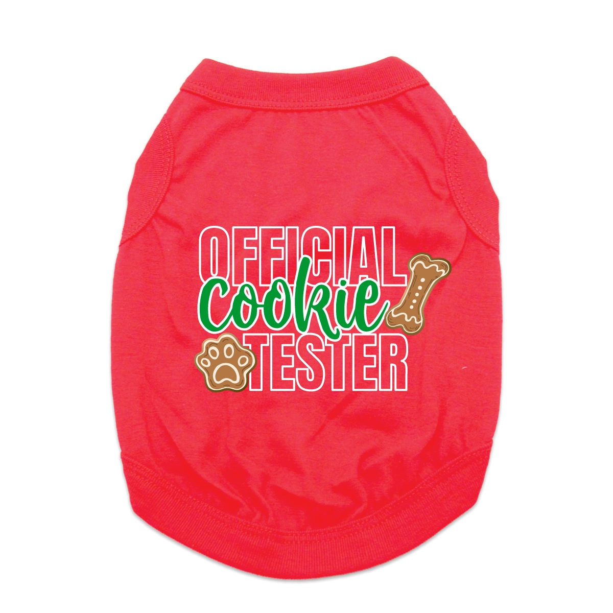 Official Cookie Tester Dog Shirt - Red