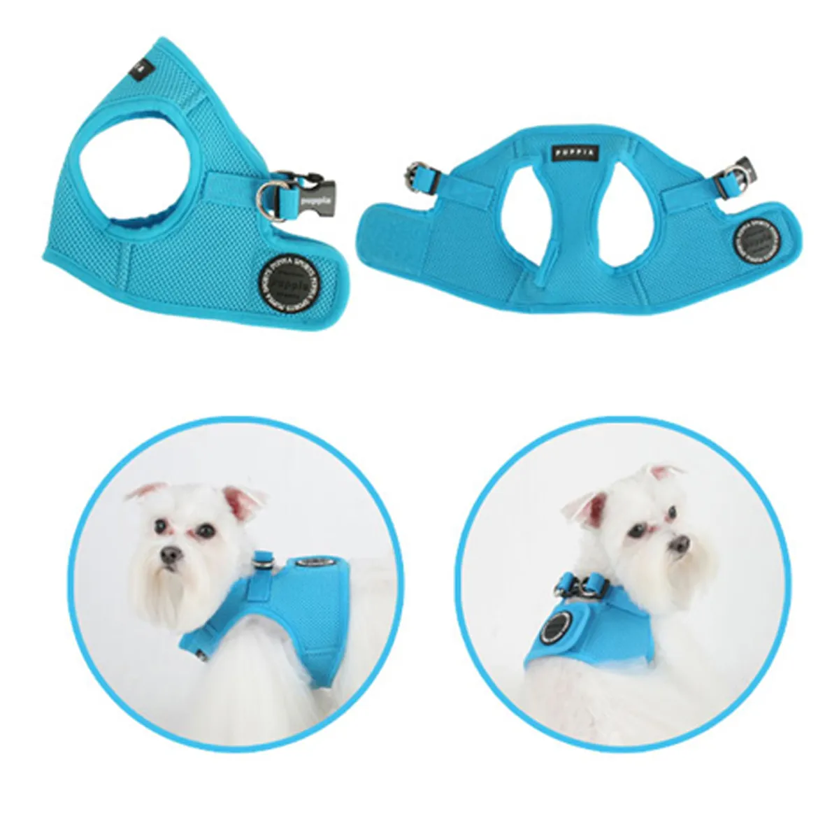 Mesh Soft Harness Vest by Puppia - Sky Blue