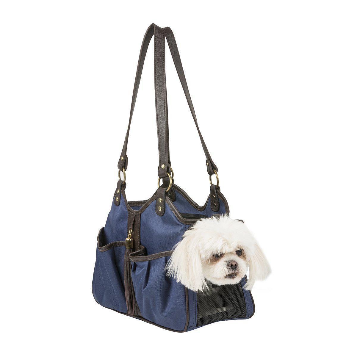 Petote Metro Tassel Classic Dog Carrier - Nav... | BaxterBoo