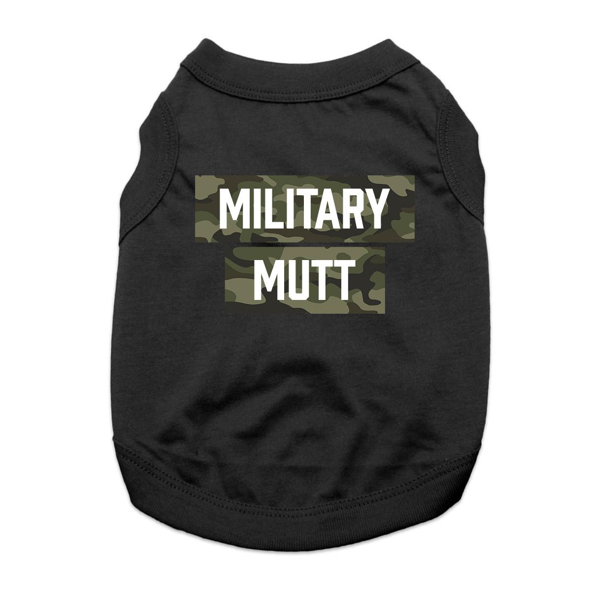 Military Mutt Dog Shirt - Black