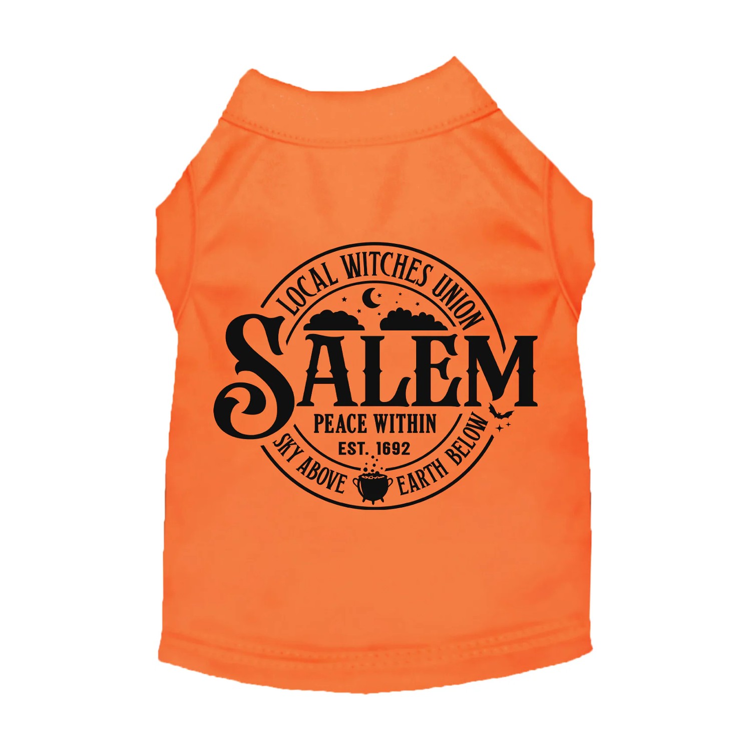 Mirage Halloween Salem Witches Union Dog Shirt - Orange