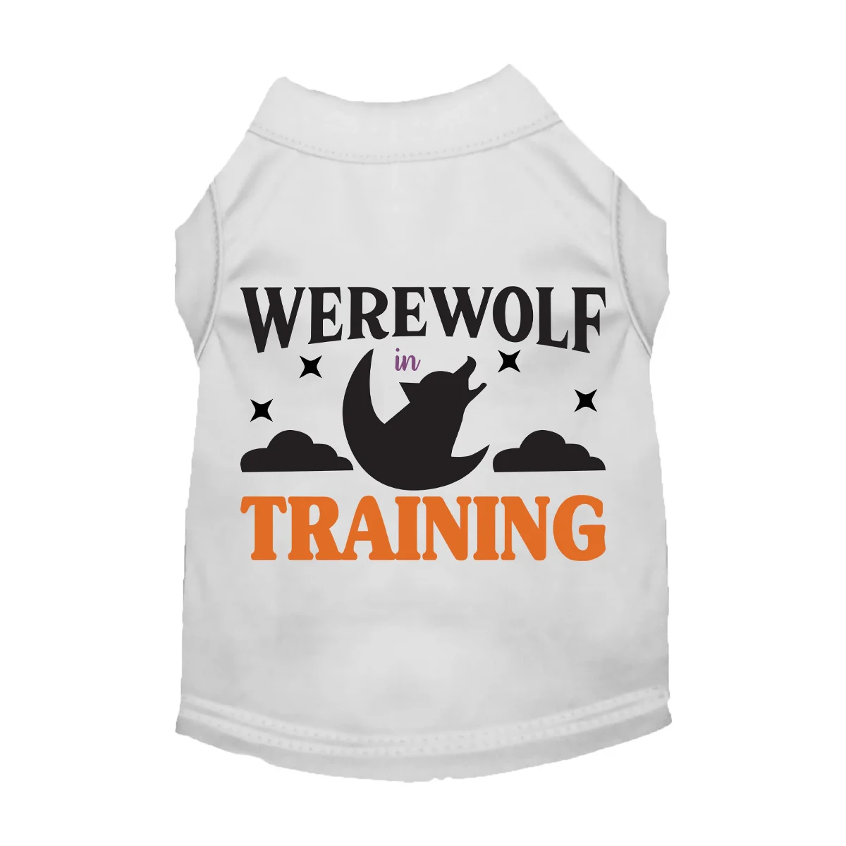 Mirage Halloween Werewolf in Training Dog Shirt - White