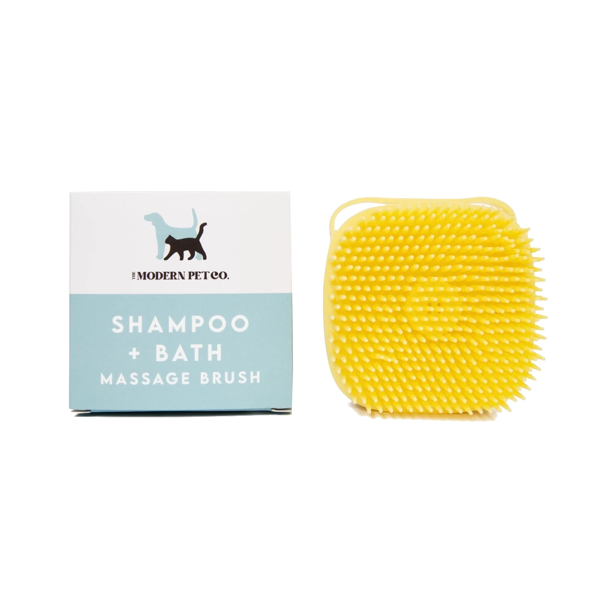 The MODERN PET CO. Super Suds Shampoo Dog Brush - Yellow