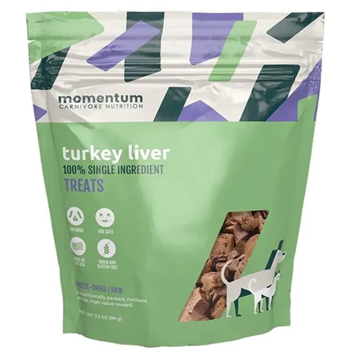 Momentum Freeze Dried Dog & Cat Treats - Turkey Liver