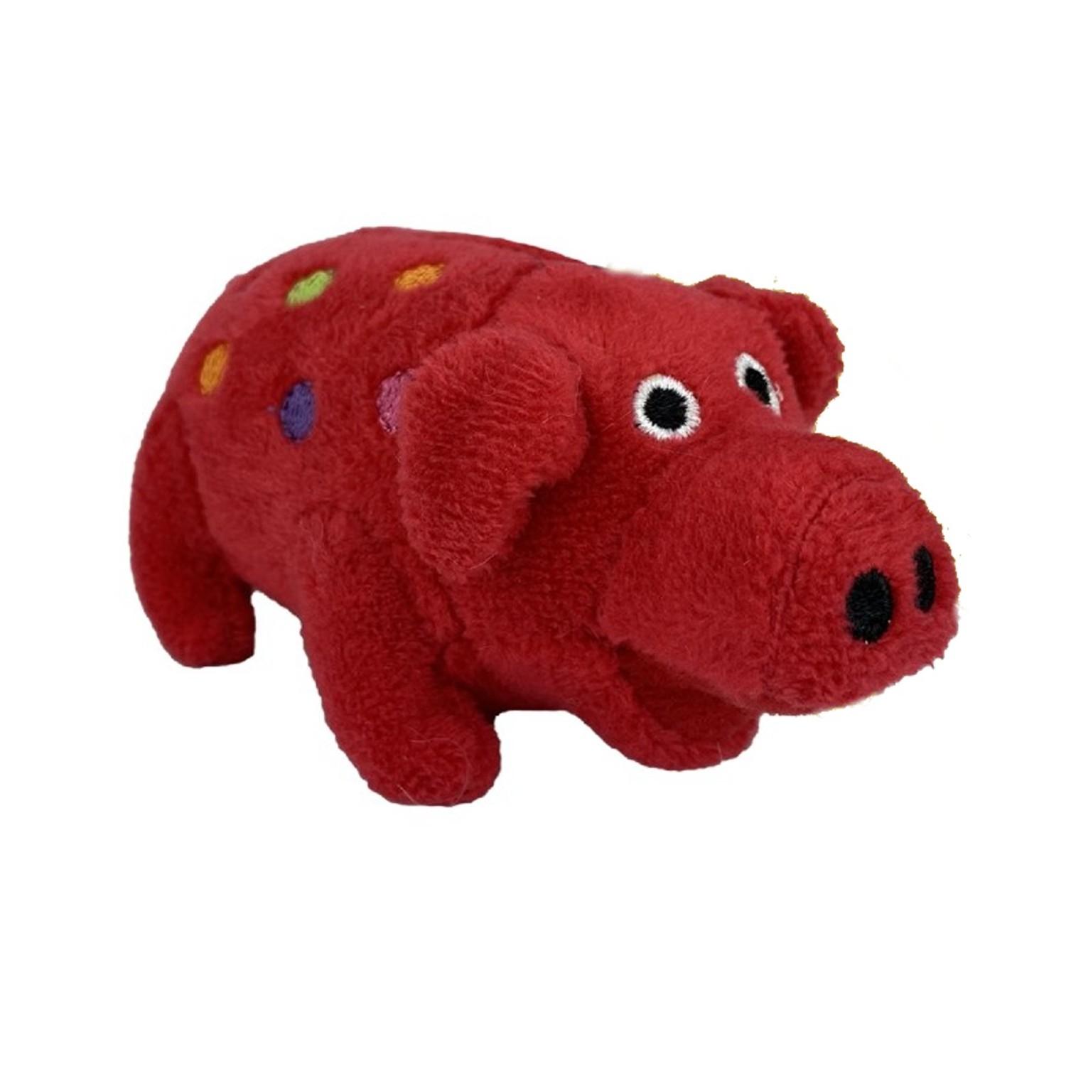 MultiPet Globlet Plush Pig Dog Toy - Polka Dot