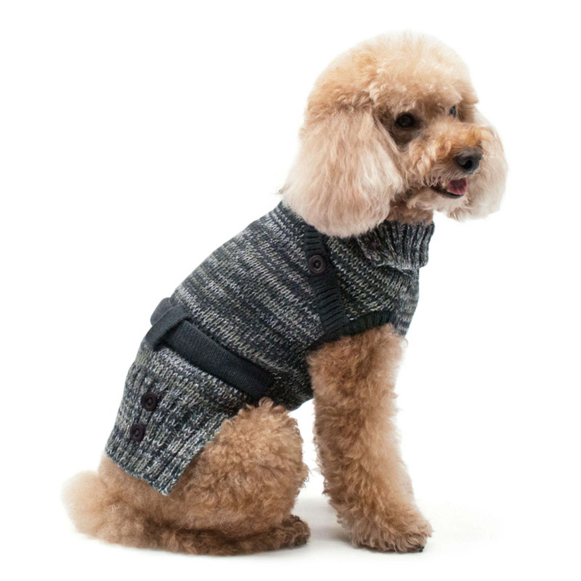 Multiway Turtleneck Dog Sweater by Dogo - Black