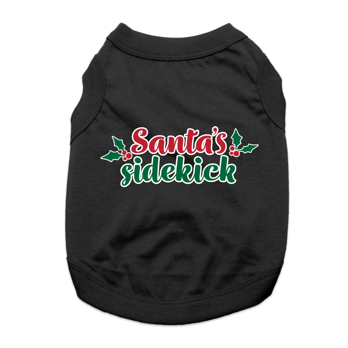 Santa's Sidekick Dog Shirt - Black