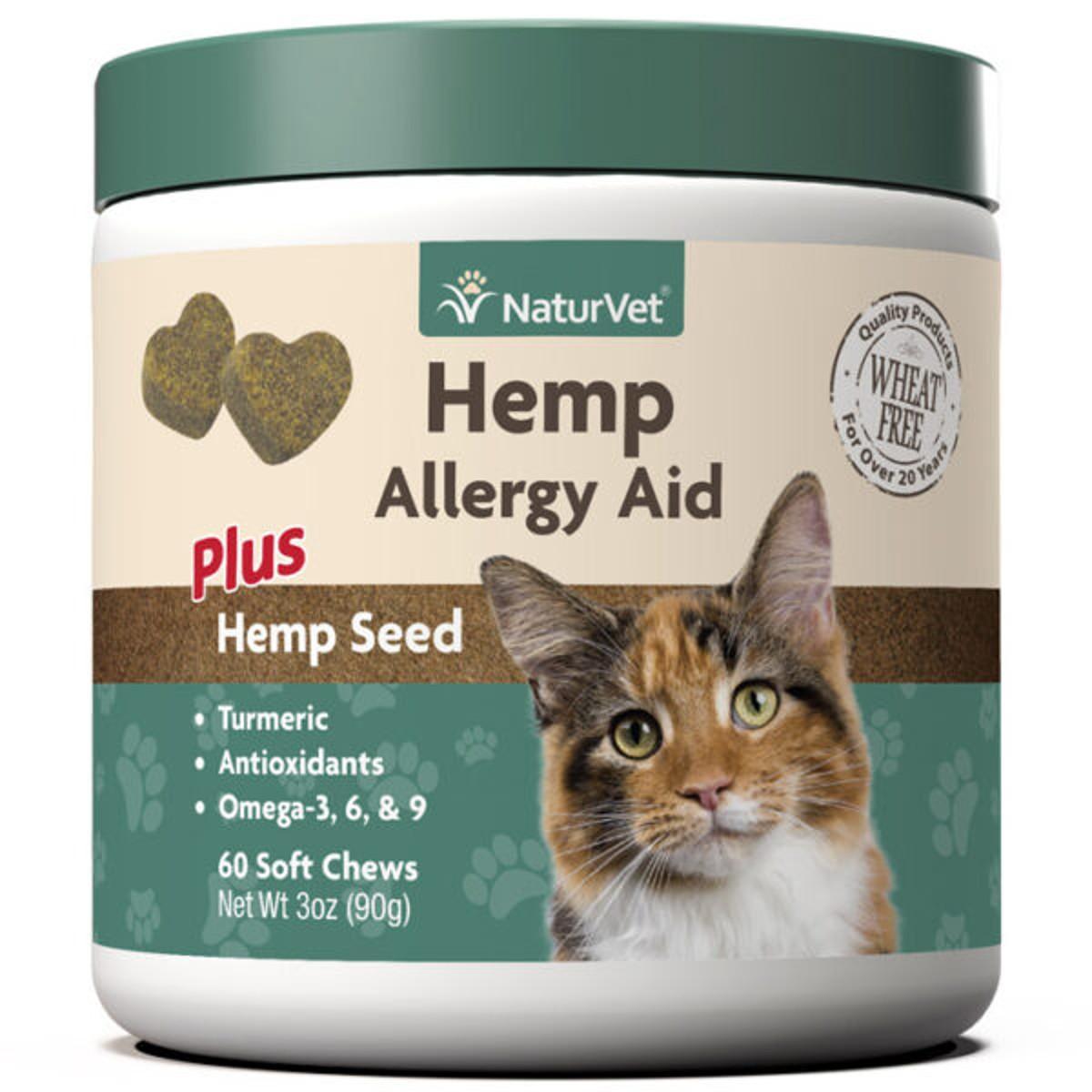 NaturVet Hemp Allergy Aid Soft Chews Cat Supplement