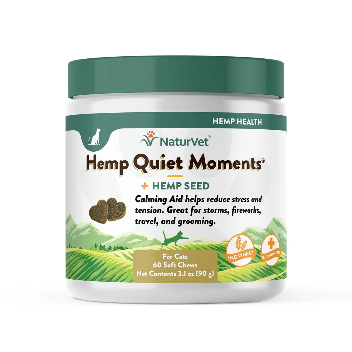 NaturVet Quiet Moments Calming Aid with Hemp Soft Cat Chew