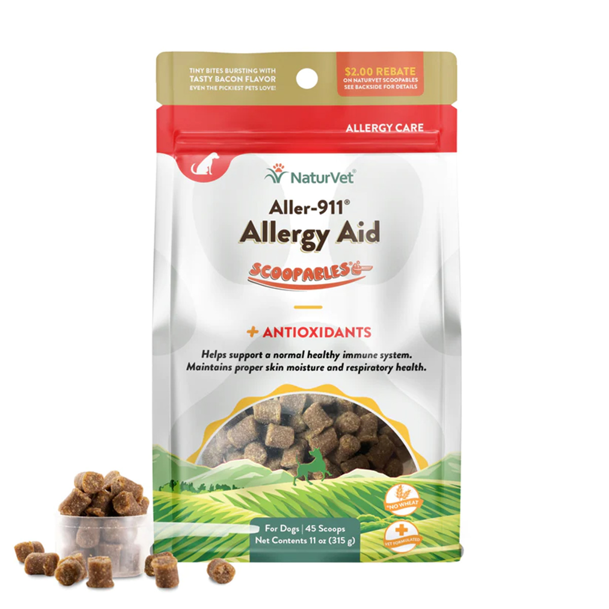 NaturVet Scoopables Aller-911 Allergy Aid Dog Soft Chews