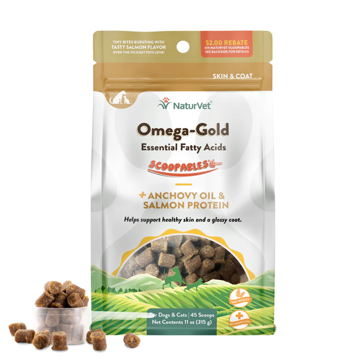 NaturVet Scoopables Omega-Gold Cat and Dog Soft Chews
