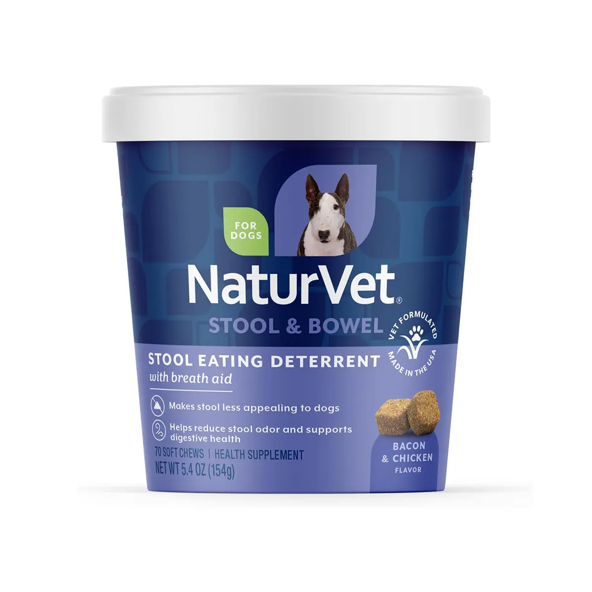 NaturVet Stool Eating Deterrent with Breath Aid Soft Dog Chew