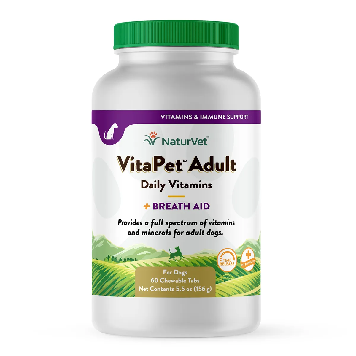 NaturVet VitaPet Adult Daily Vitamins Chewable Dog Tablets