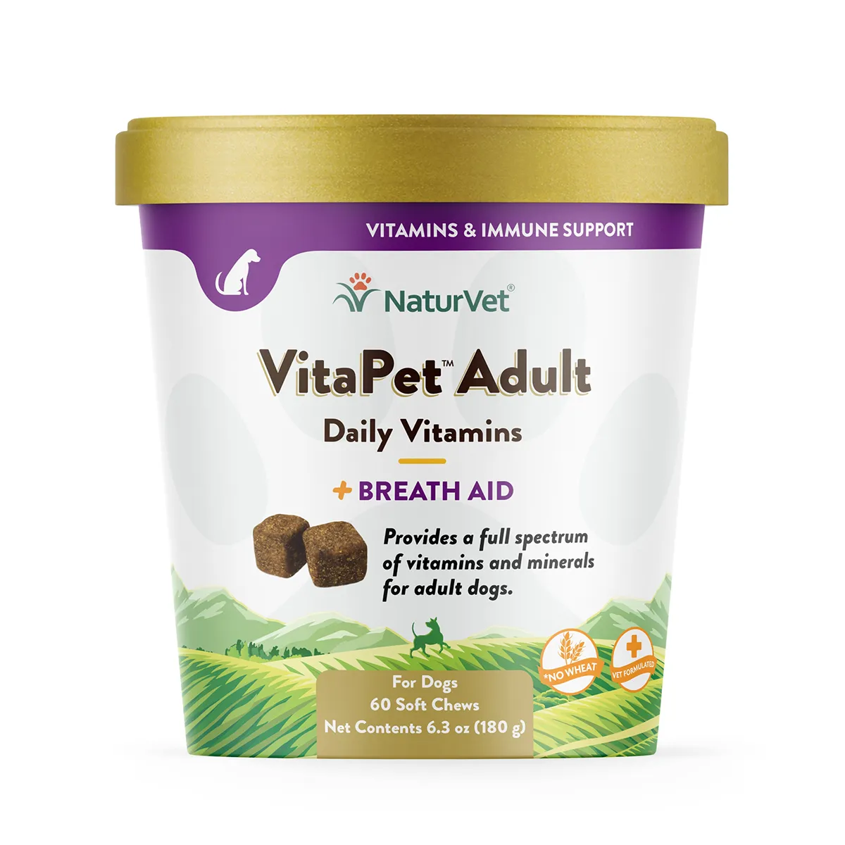 NaturVet VitaPet Adult Daily Vitamins Soft Chews for Dogs