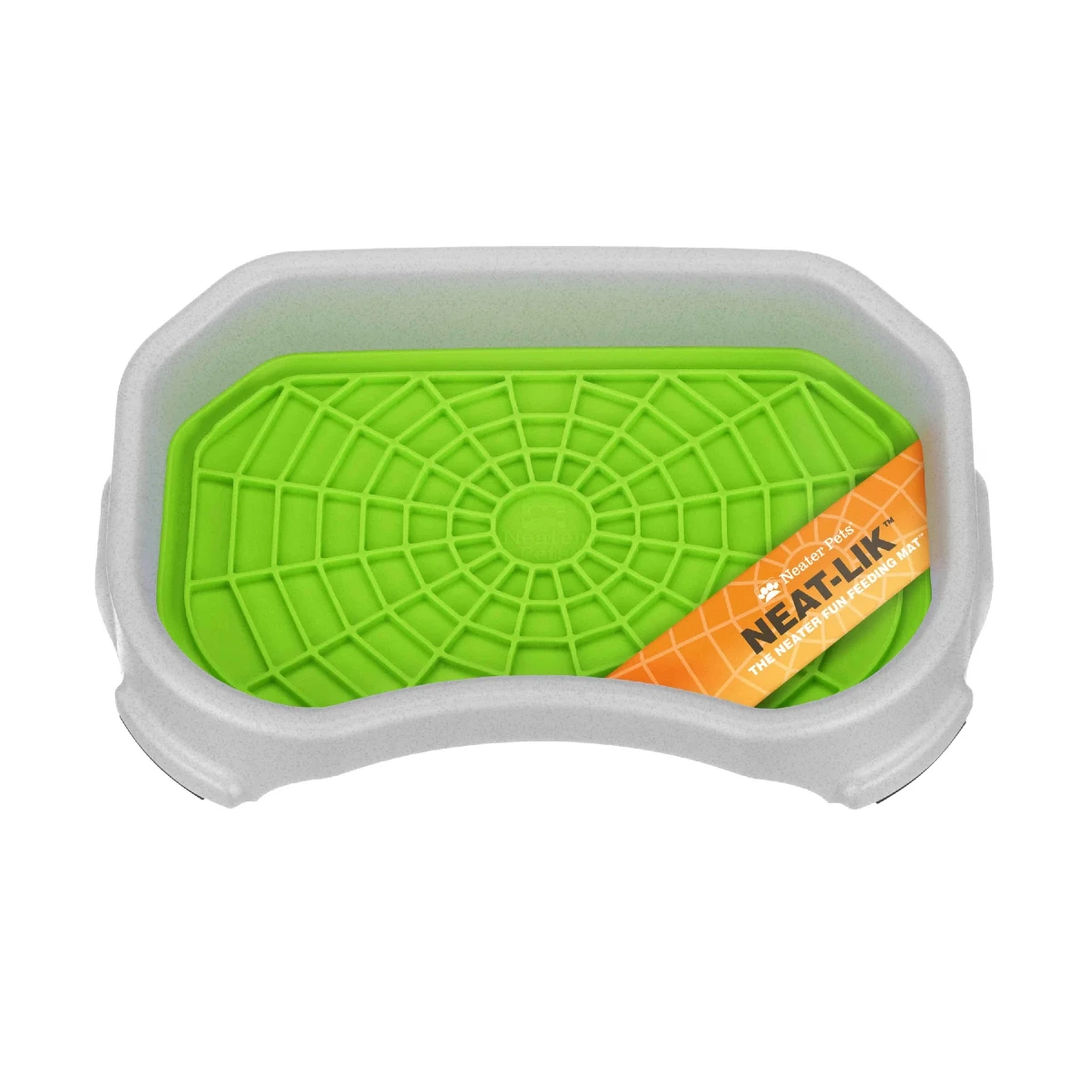 Neater Feeder Neat-Lik Mat Slow Feeder with Mess-Proof Tray for Dogs & Cats - Vanilla Bean/Green