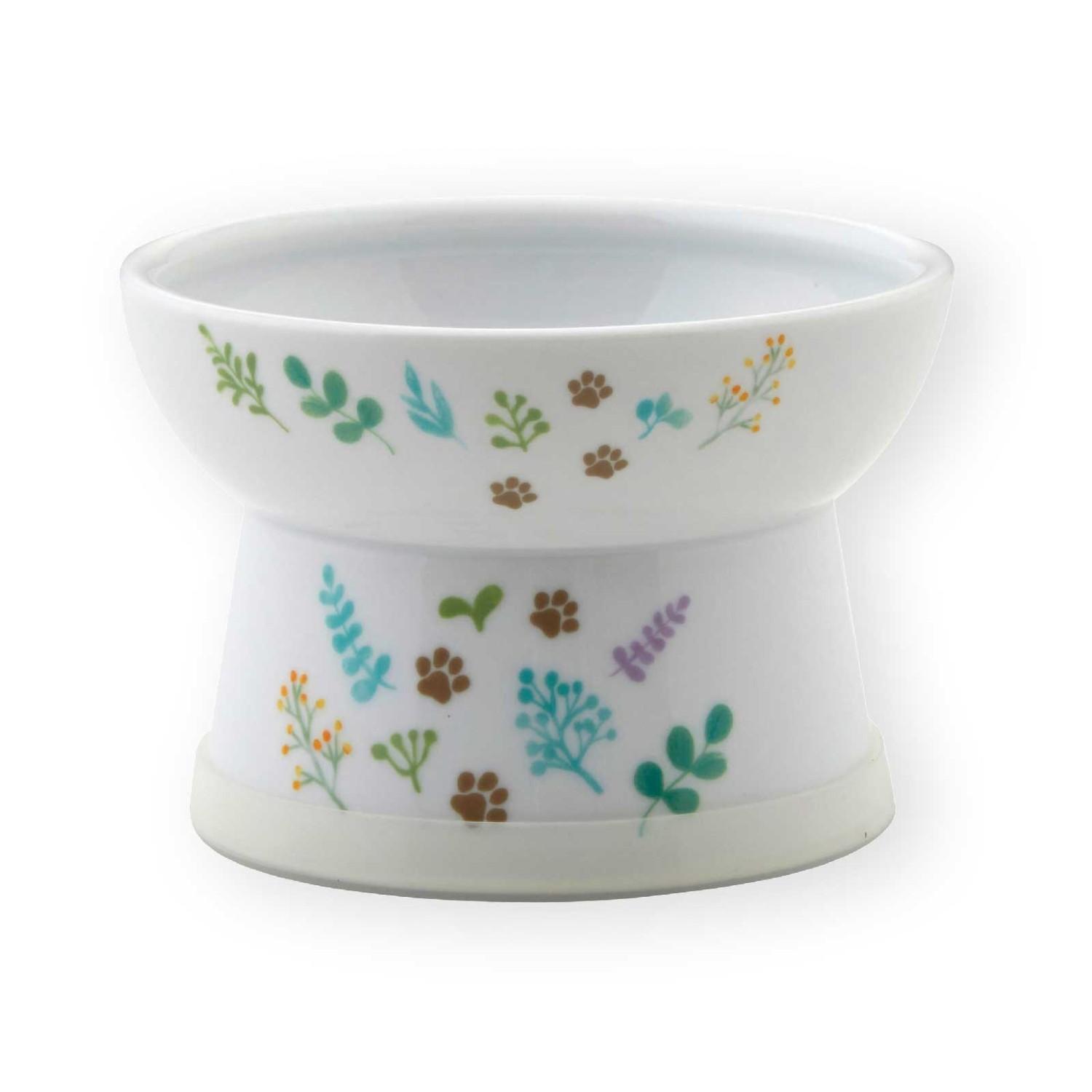 necoichi raised cat food bowl