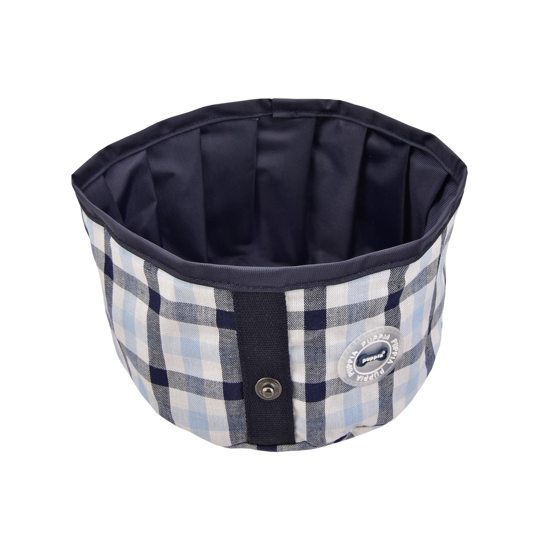 Neil Round Portable Dog Bowl by Puppia Life - Navy