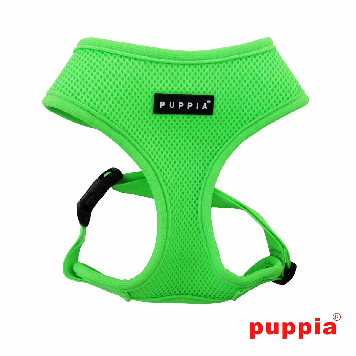 Neon Soft Adjustable Dog Harness by Puppia - Green