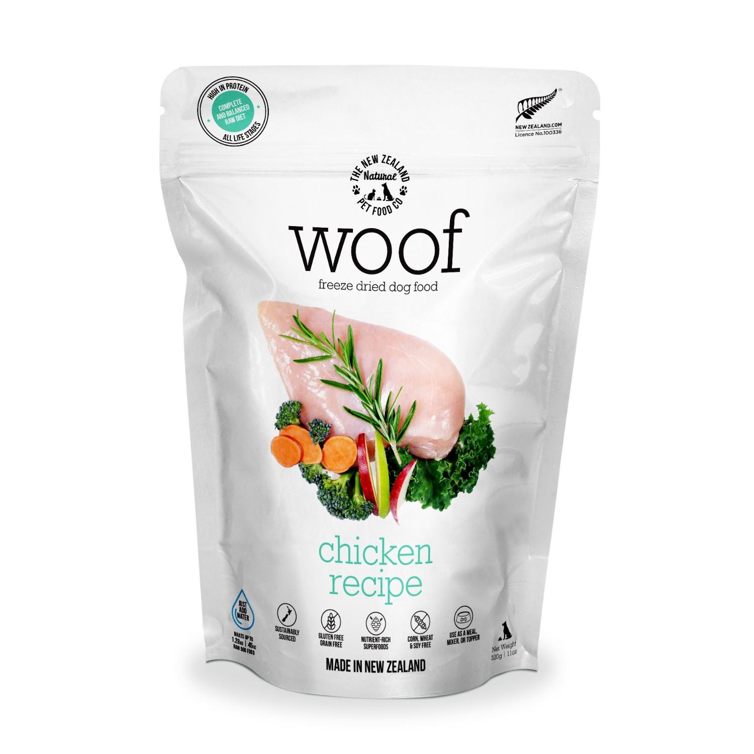The New Zealand Natural Pet Food Co. Woof Freeze Dried Dog Food - Chicken
