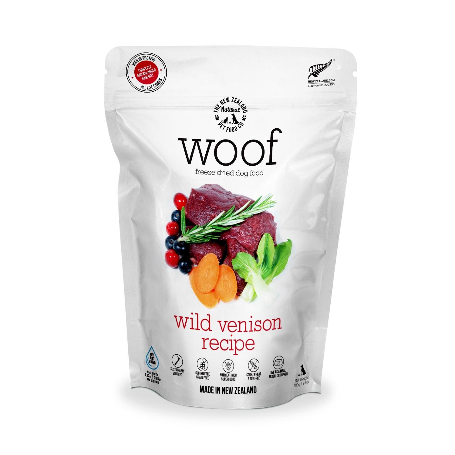 The New Zealand Natural Pet Food Co. Woof Freeze Dried Dog Food - Wild Venison