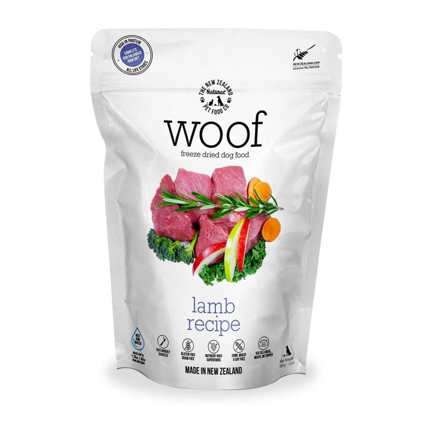 The New Zealand Natural Pet Food Co. Woof Freeze Dried Dog Food - Lamb