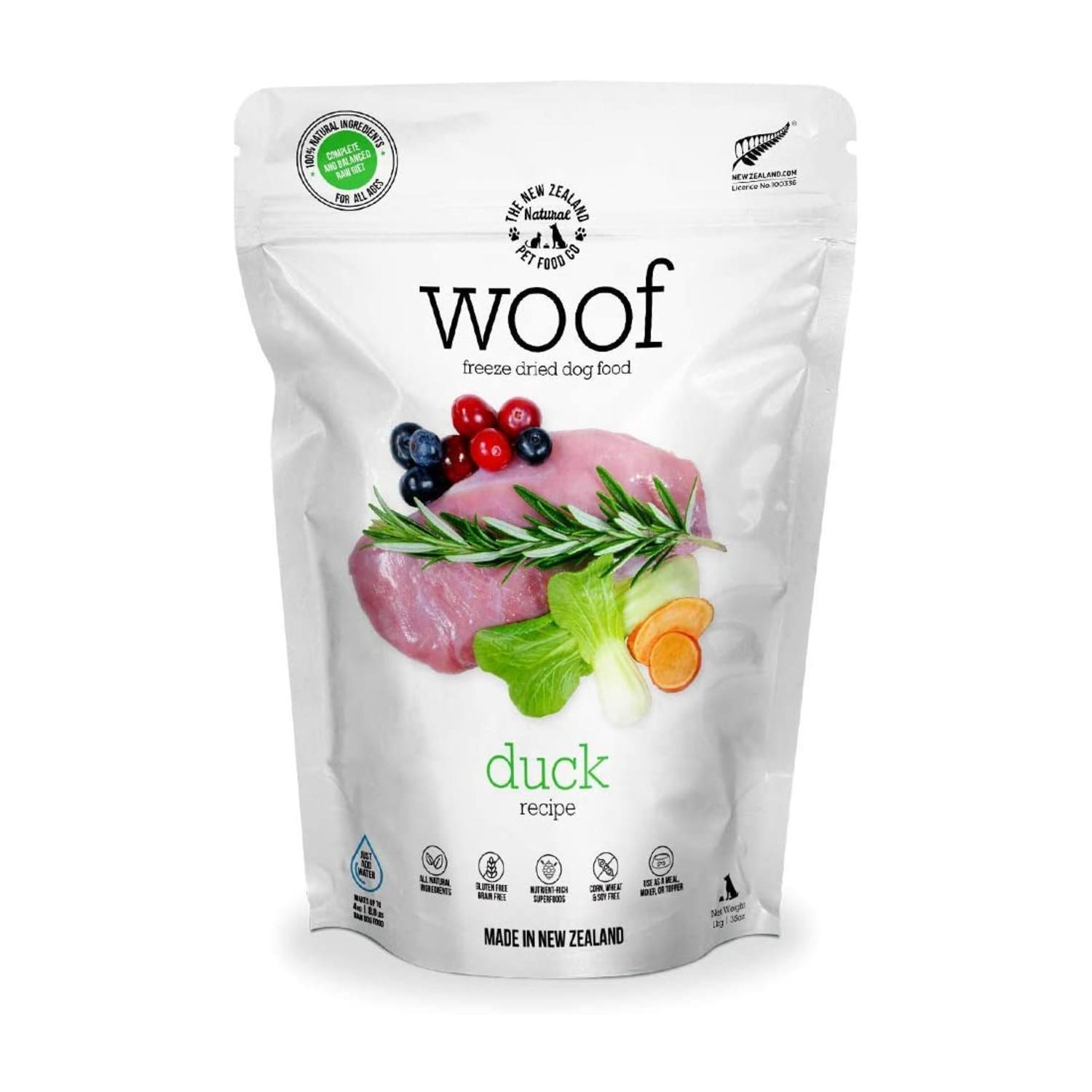The New Zealand Natural Pet Food Co. Woof Freeze Dried Dog Food - Duck