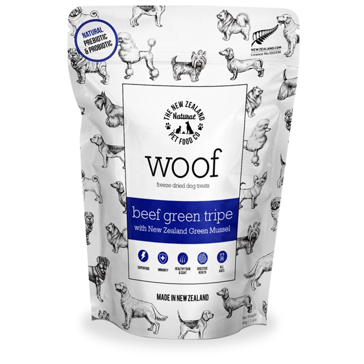 The New Zealand Natural Pet Food Co. Woof Freeze Dried Dog Treats - Beef Green Tripe