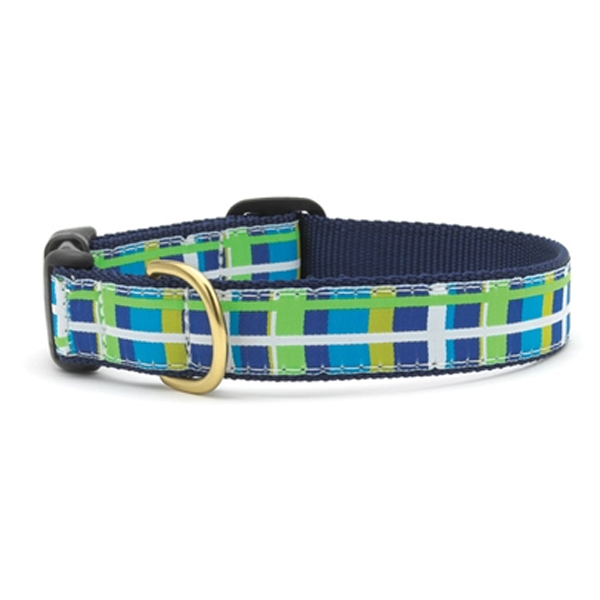 Newport Plaid Dog Collar By Up Country 