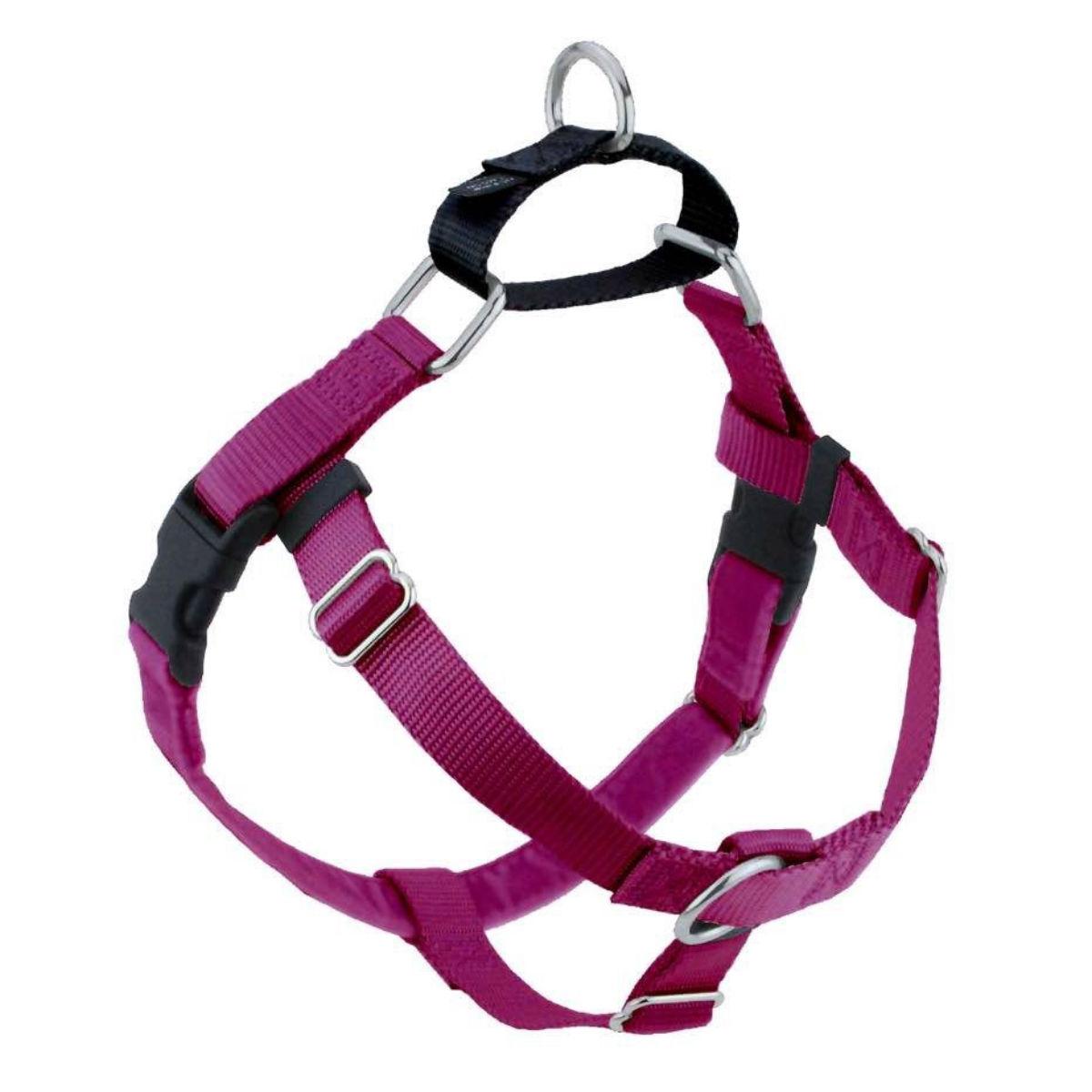 2 Hounds Design No-Pull Dog Harness Deluxe Training Package - Raspberry and Black