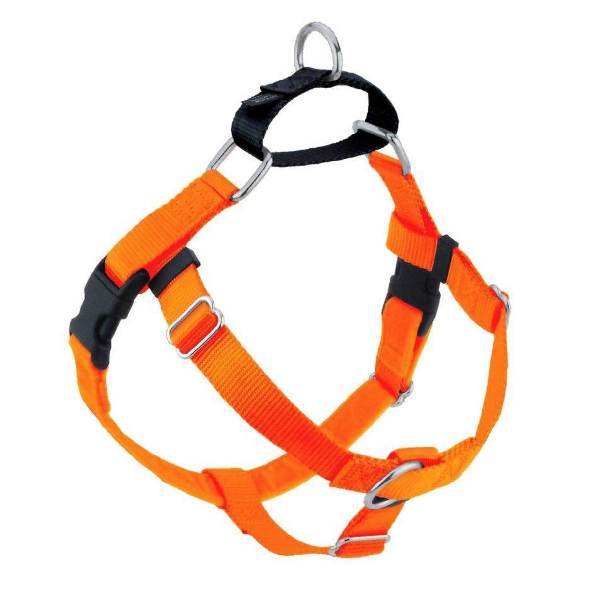 2 Hounds Design No-Pull Dog Harness Deluxe Training Package - Neon Orange and Black