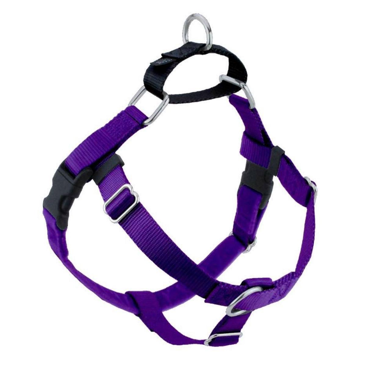 2 Hounds Design No-Pull Dog Harness Deluxe Training Package - Purple and Black