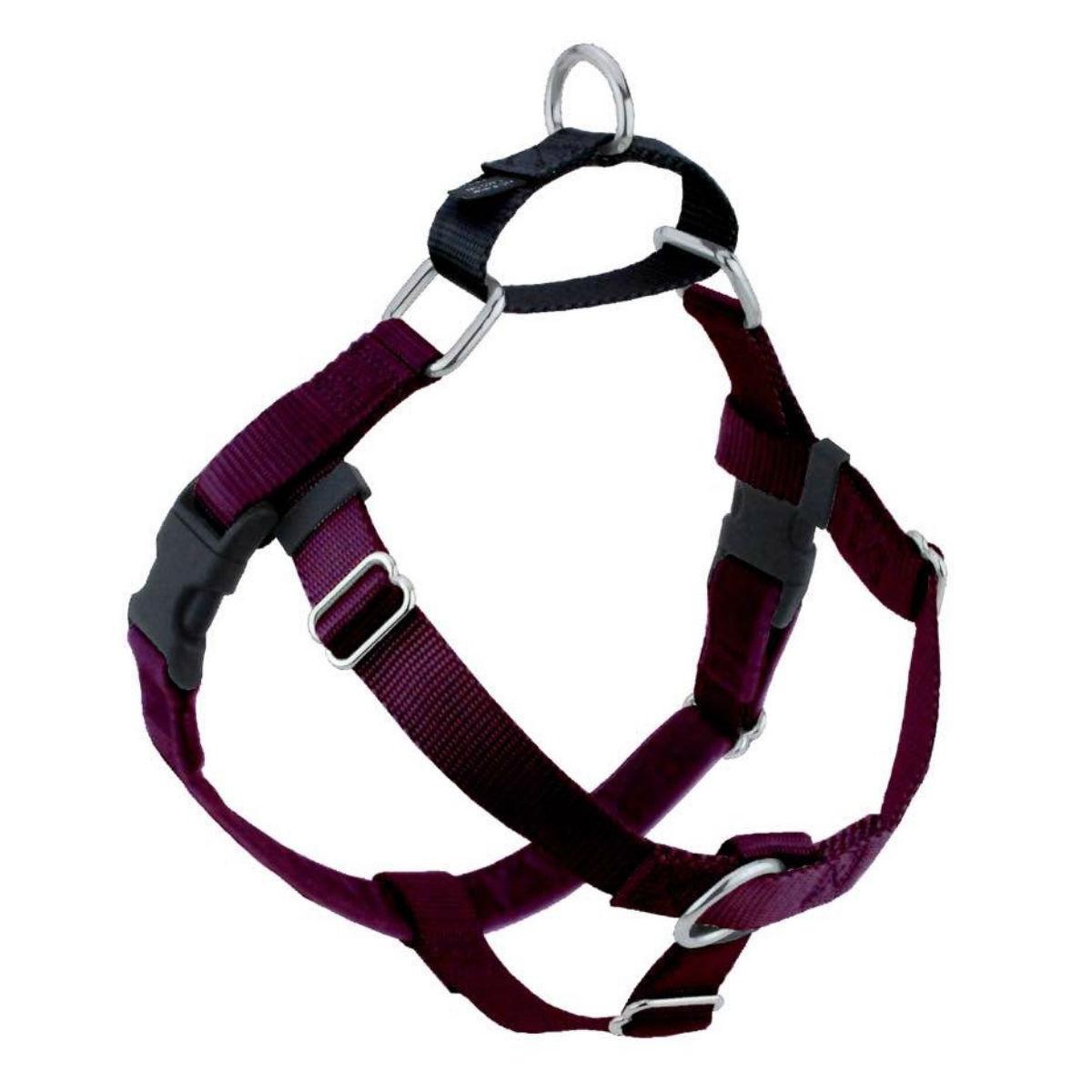 2 Hounds Design No-Pull Dog Harness Deluxe Training Package - Burgundy and Black
