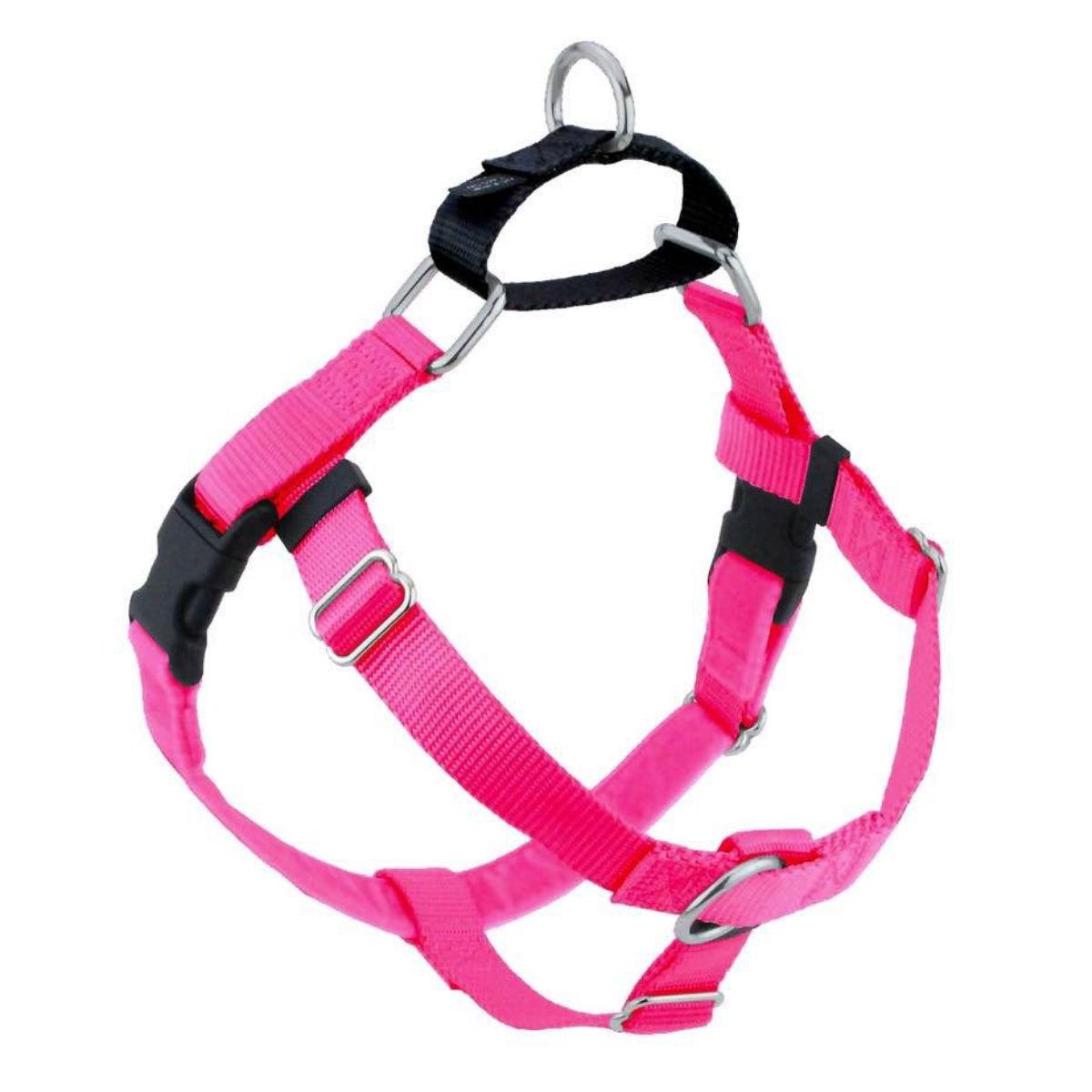 2 Hounds Design No-Pull Dog Harness Deluxe Training Package - Hot Pink and Black