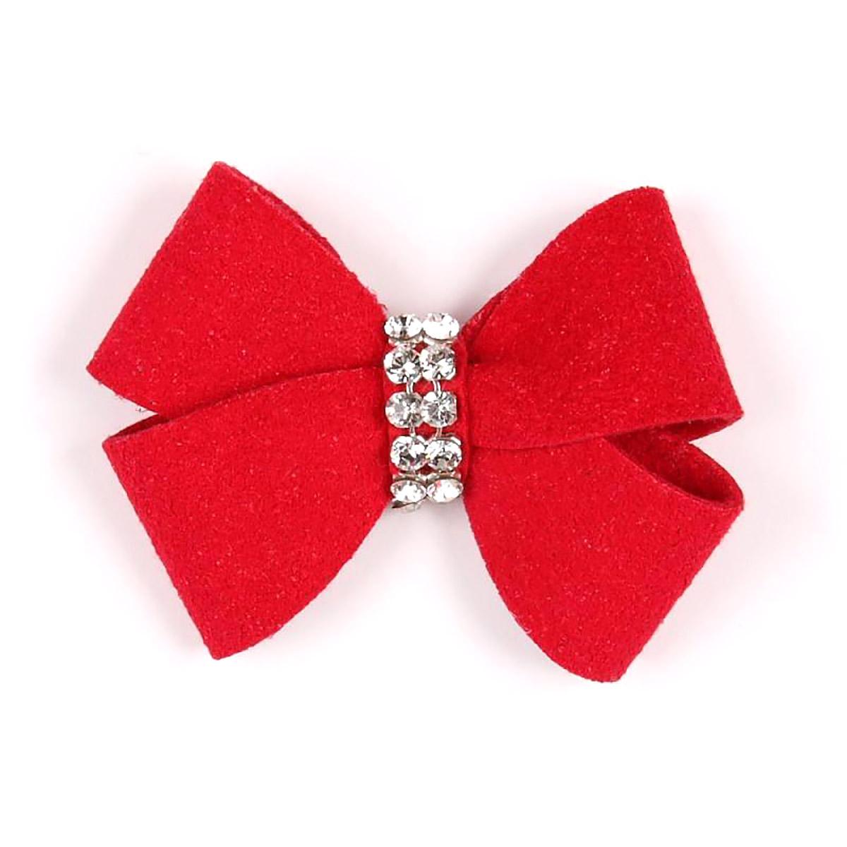 Nouveau Bow Dog Hair Bow by Susan Lanci - Red