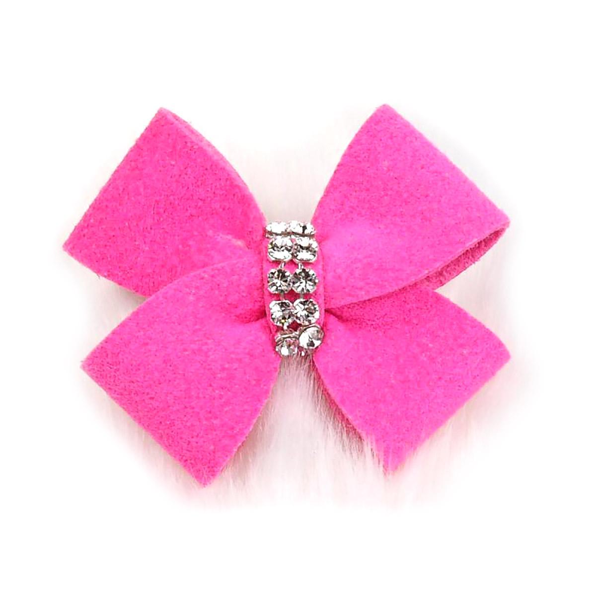 Nouveau Bow Dog Hair Bow by Susan Lanci - Sapphire Pink