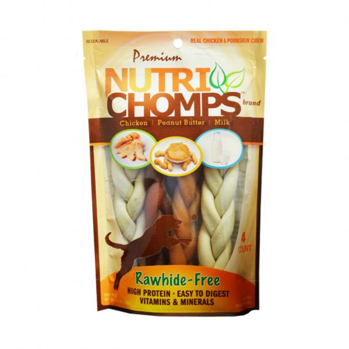 Nutri Chomps Braid Dog Treats - Assorted Flavors