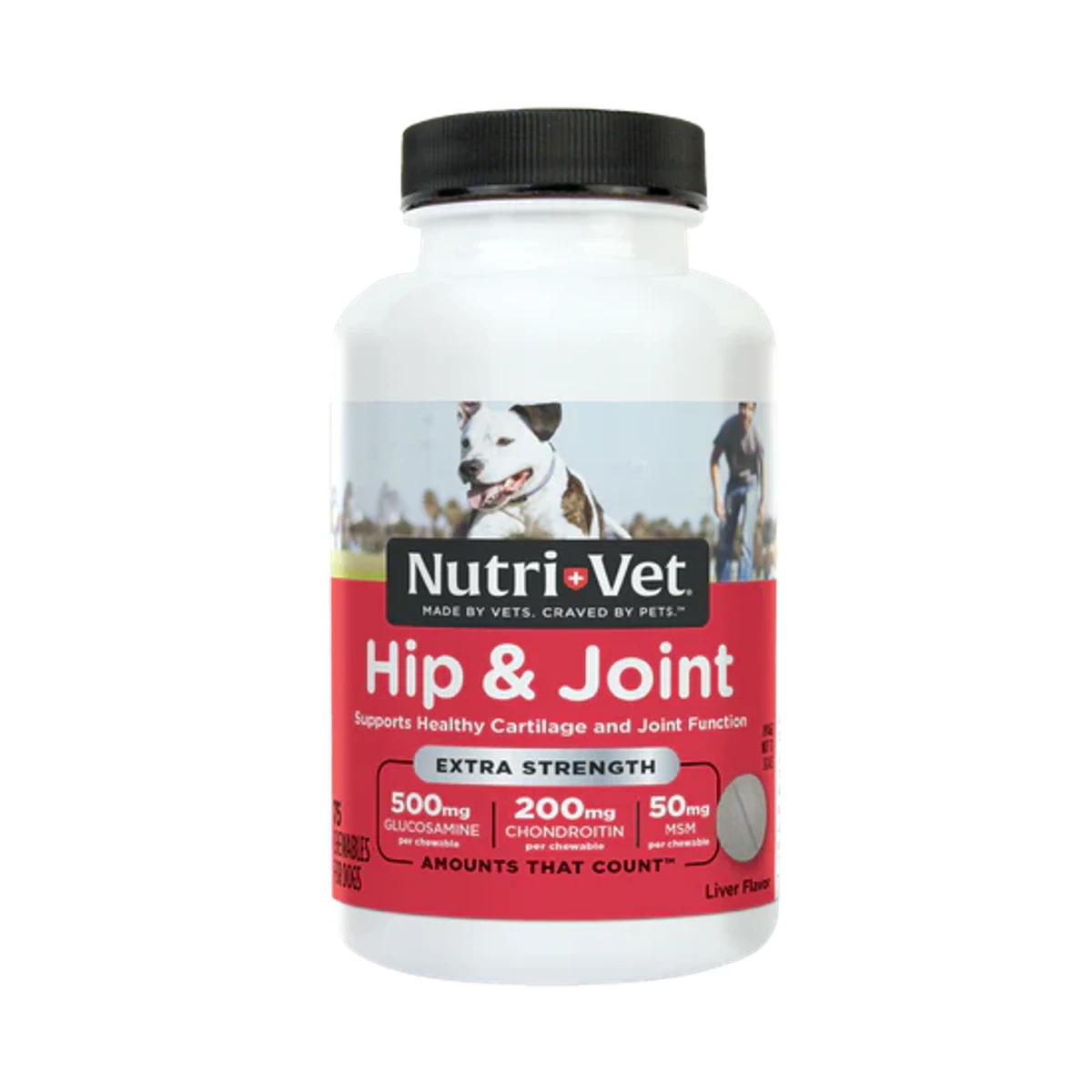 Nutri-Vet Hip & Joint Extra Strength Chewable Tablets for Dogs - Liver Flavor