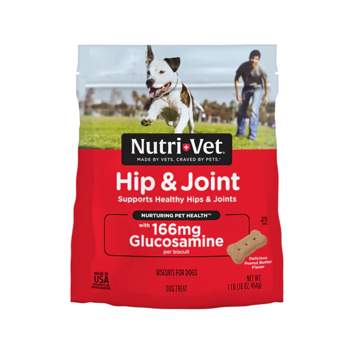 Nutri-Vet Hip & Joint Functional Biscuits Dog Treats - Peanut Butter