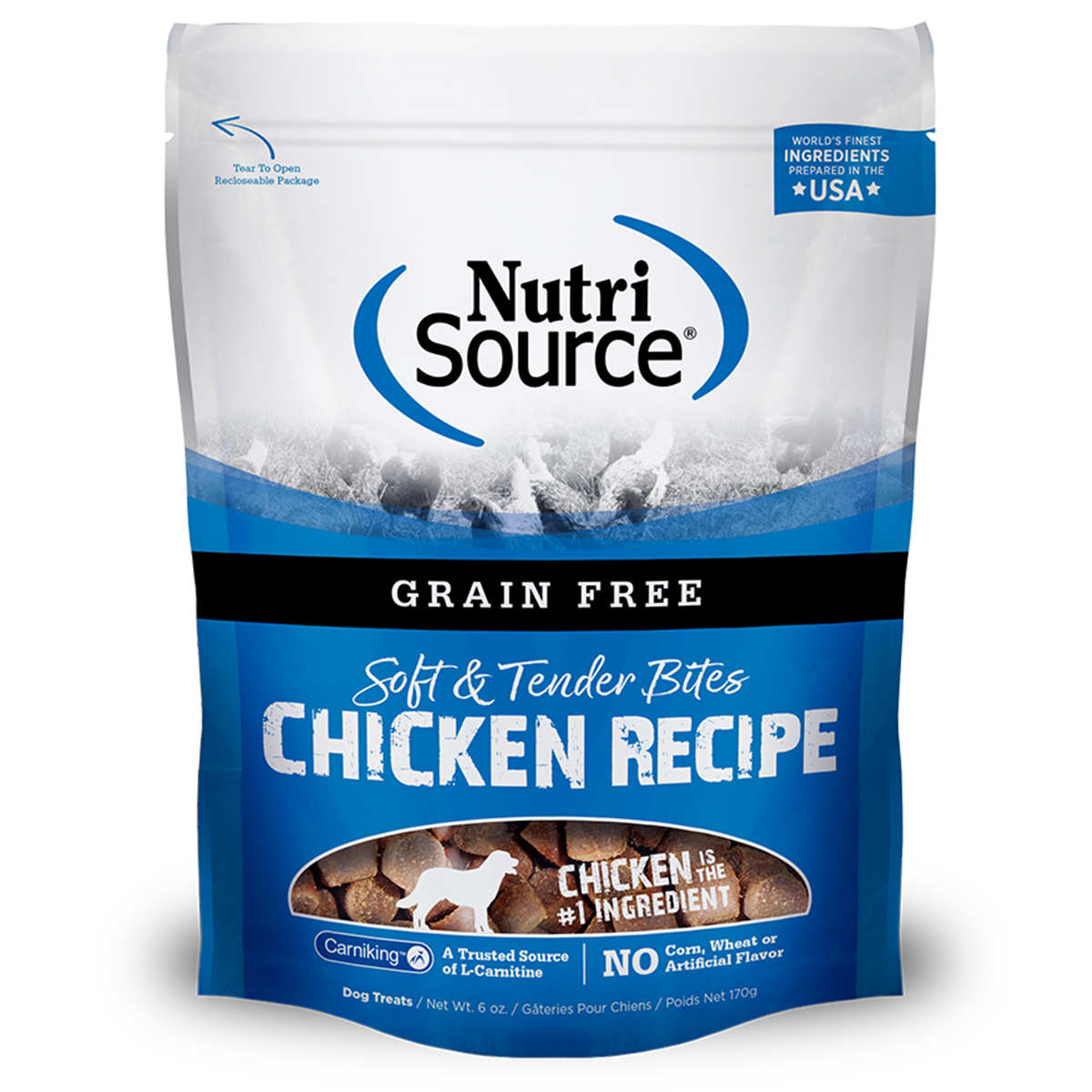 NutriSource Grain-Free Soft & Tender Dog Treats - Chicken