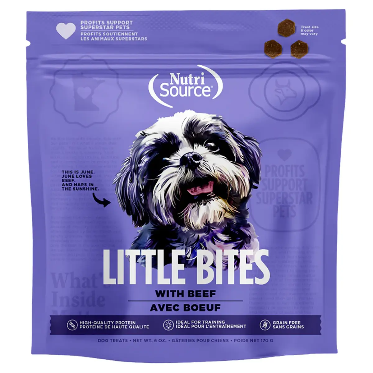 NutriSource Little Bites Grain Free Dog Treats - Beef