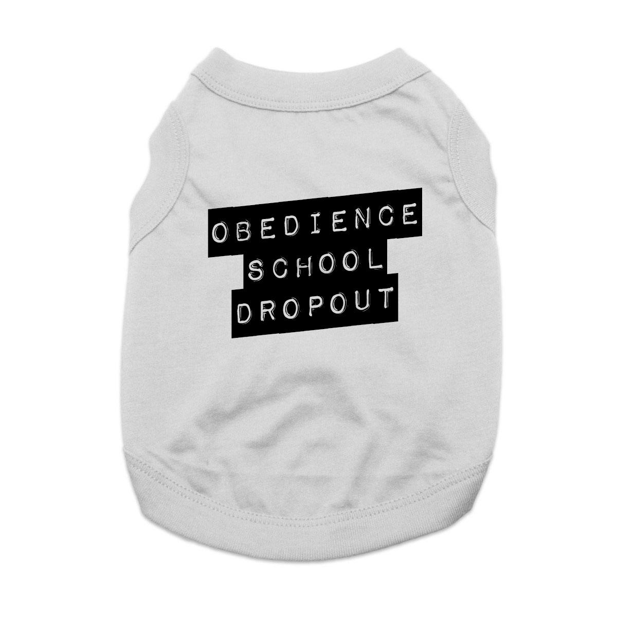 Obedience School Dropout Dog Shirt - Gray
