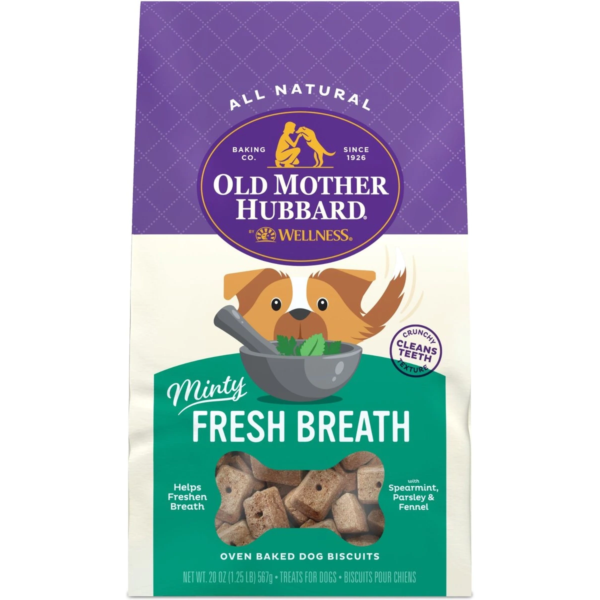 Old Mother Hubbard Minty Fresh Breath Oven-Baked Biscuits Dog Treats 