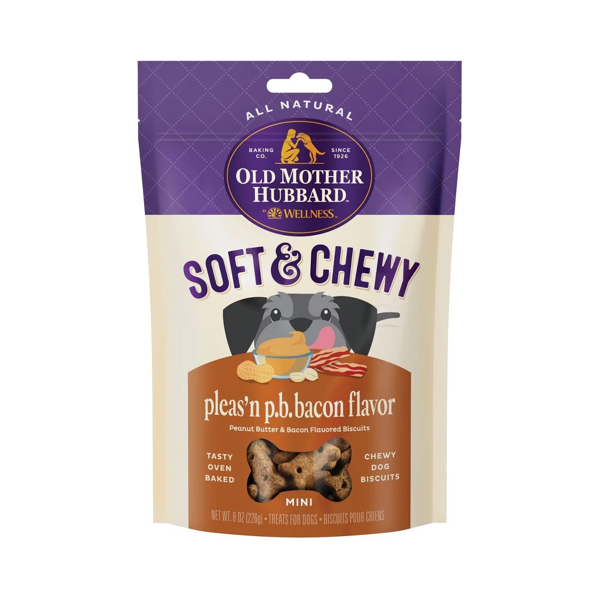 Old Mother Hubbard Soft & Chewy Oven Baked Biscuits Dog Treats - Pleas'N P.B. Bacon