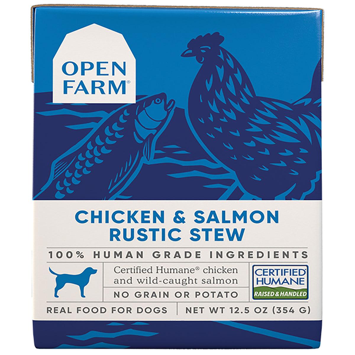 Open Farm Chicken & Salmon Rustic Stew Wet Dog Food 