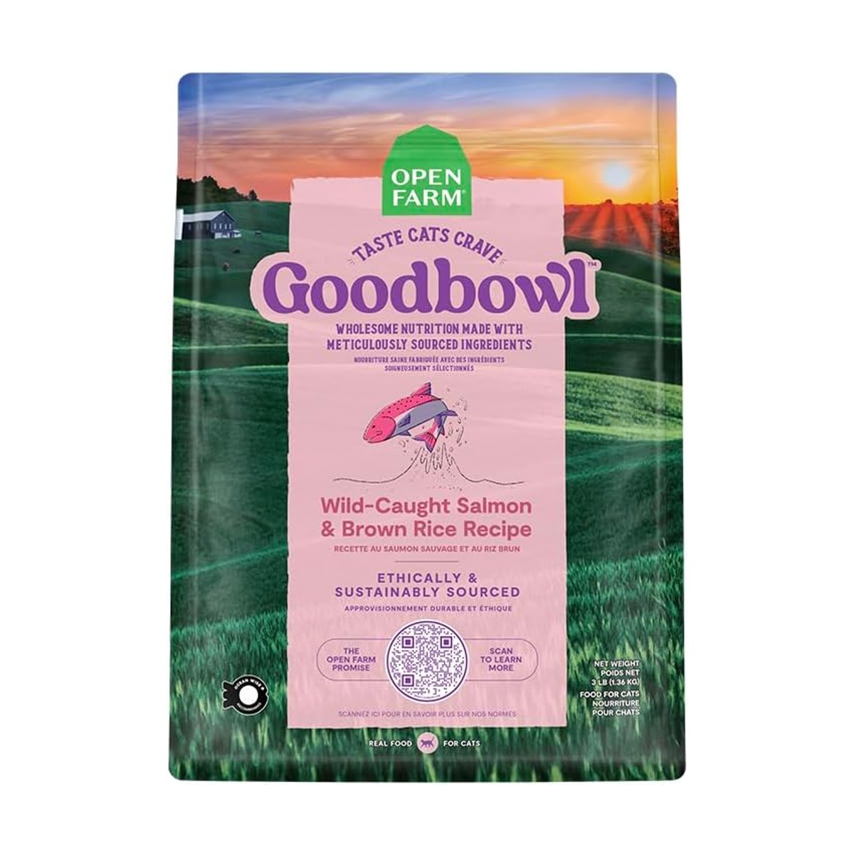 Open Farm Goodbowl Harvest Dry Cat Food - Salmon & Brown Rice