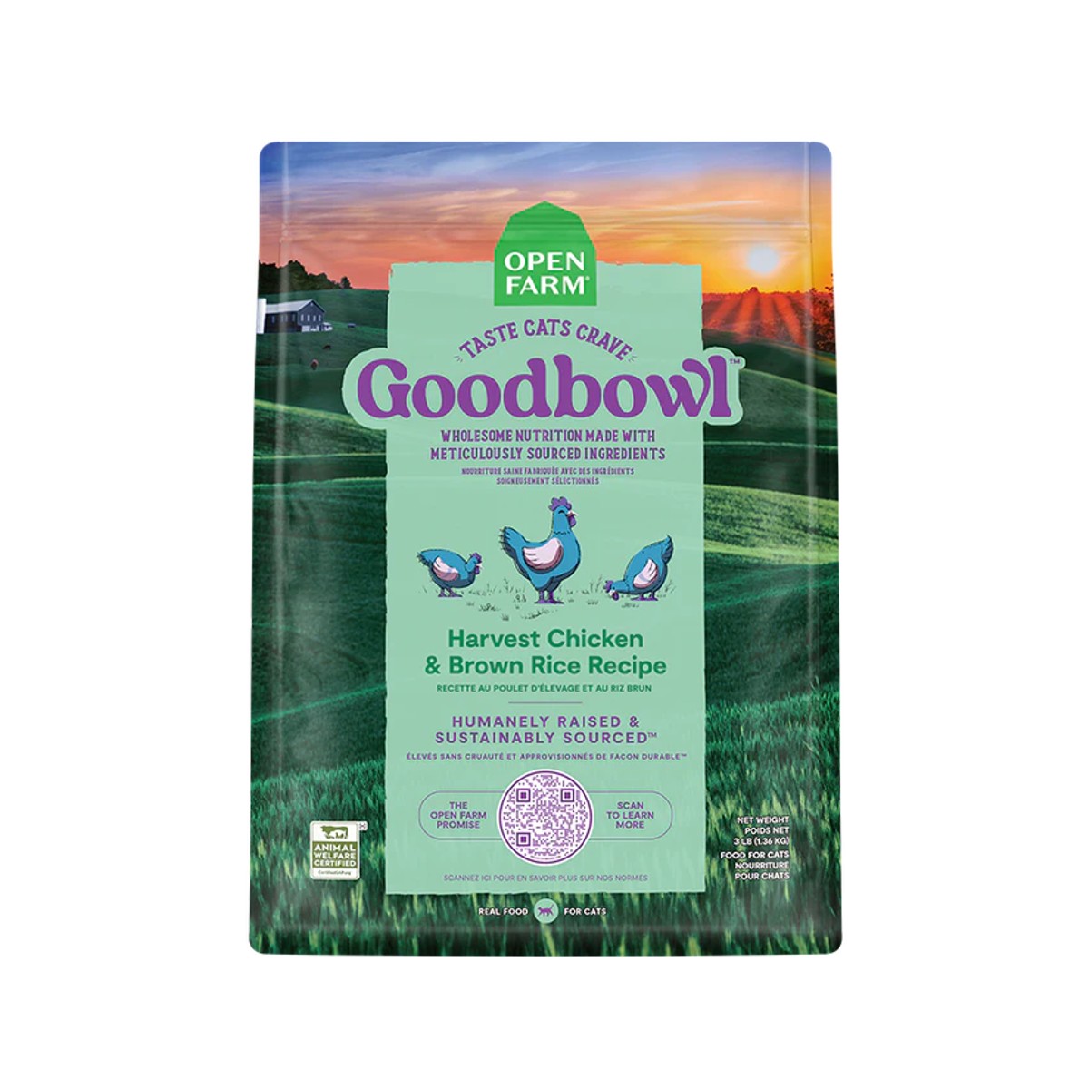 Open Farm Goodbowl Harvest Dry Cat Food - Chicken & Brown Rice