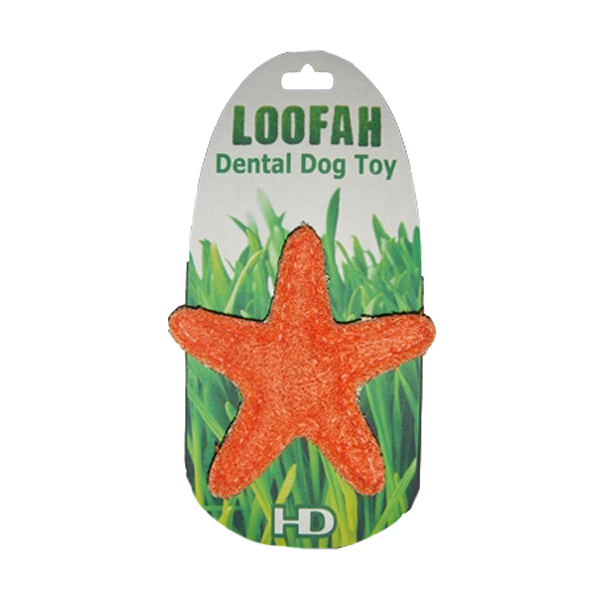 Hip Doggie Loofah Dental Dog Toy - Starfish