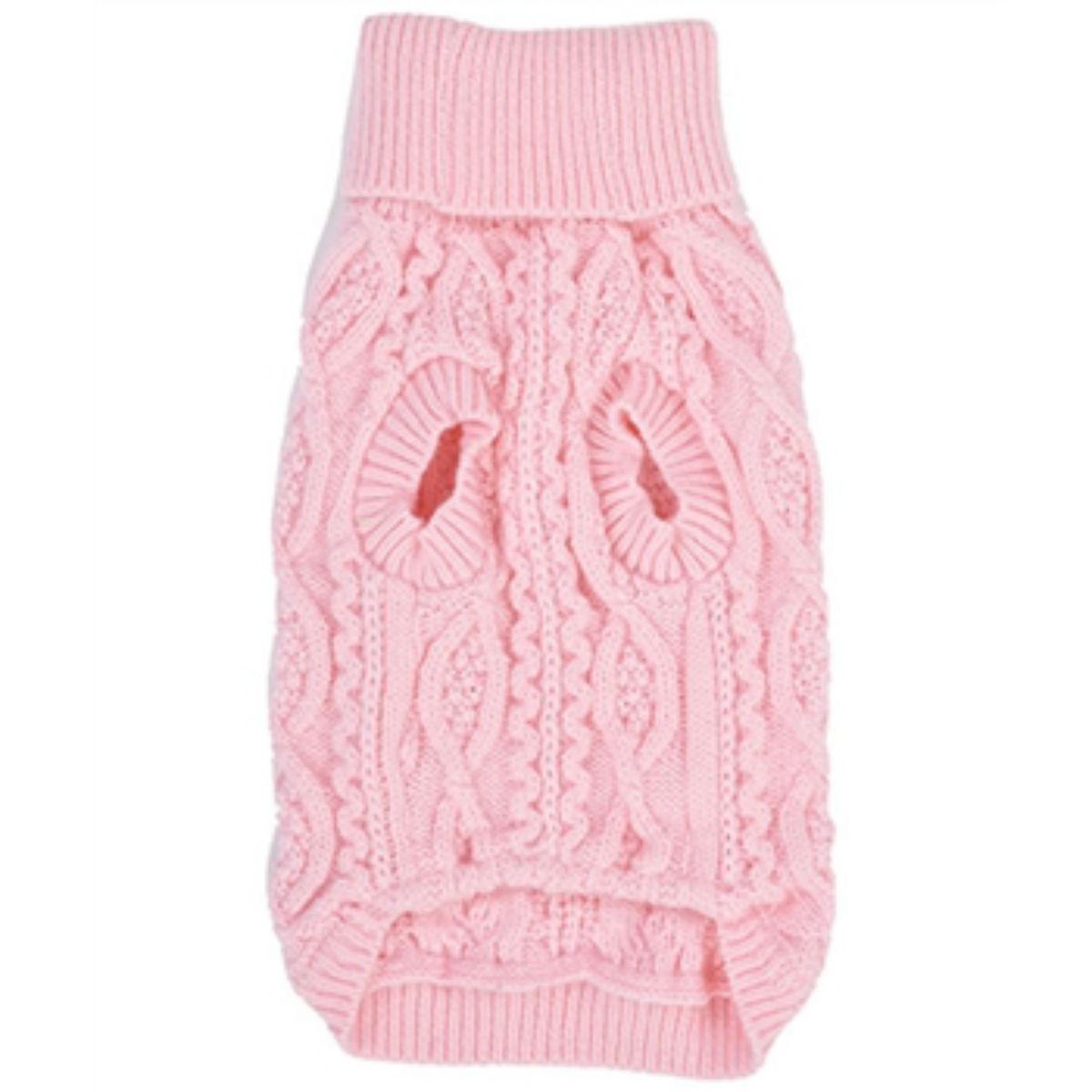 Parisian Pet Cable Knit Dog Sweater - Blush P... | BaxterBoo