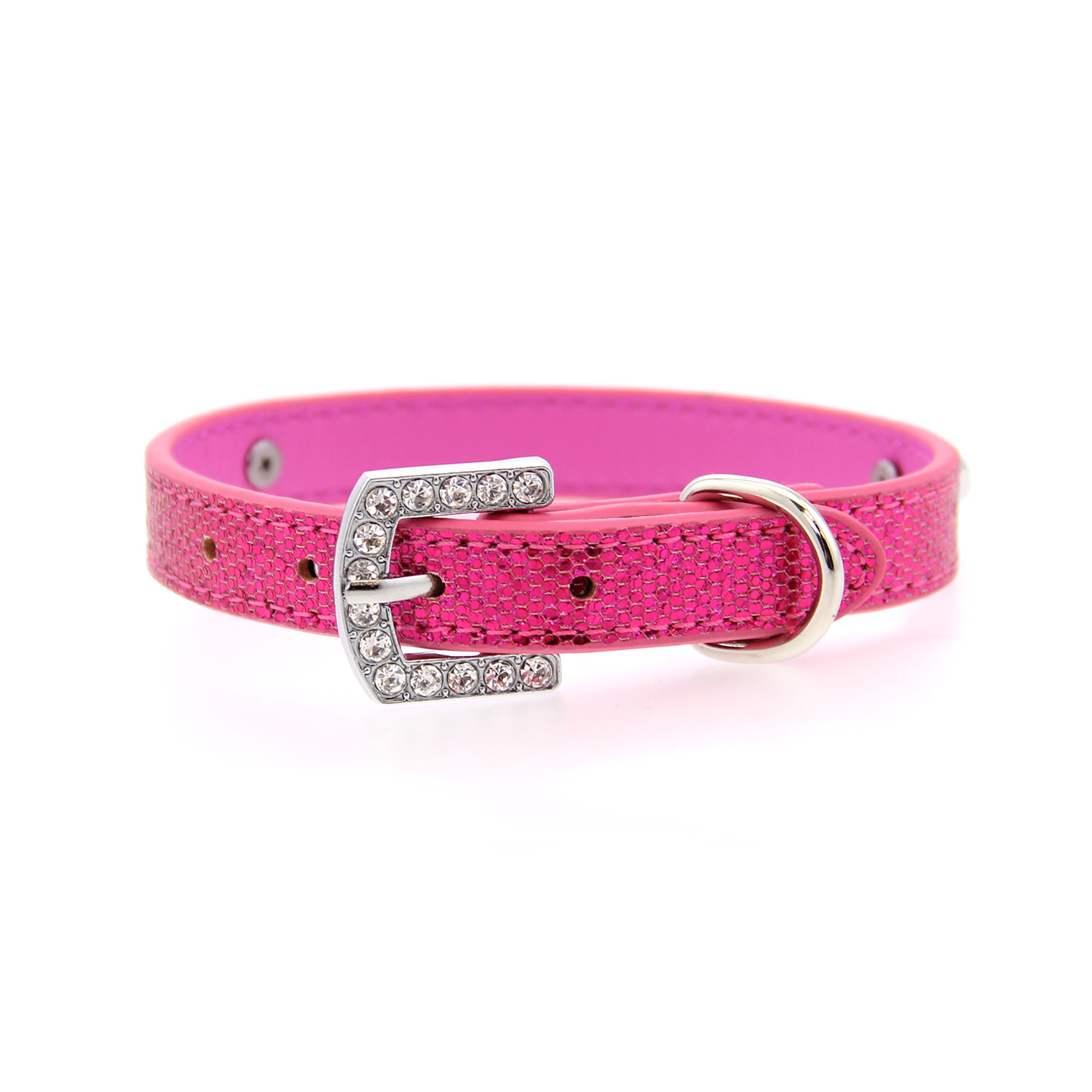 Parisian Pet Paillette Dog Collar - Pink | BaxterBoo