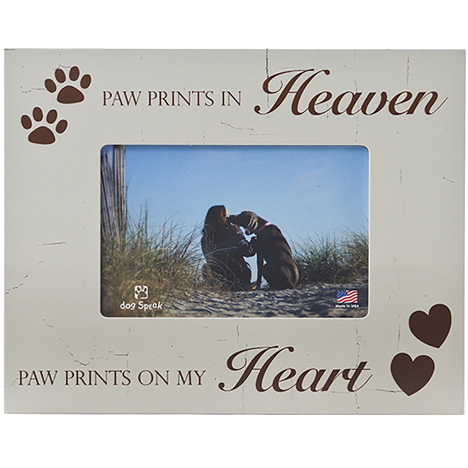 Dog Speak Picture Frame - Paw Prints In Heaven